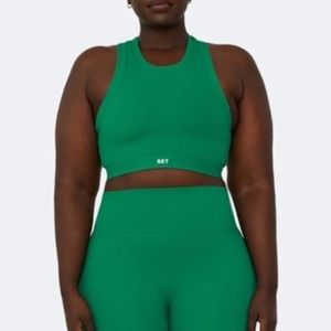 Set Active Workout Set (3 piece) - Like New - Color Palm (green)